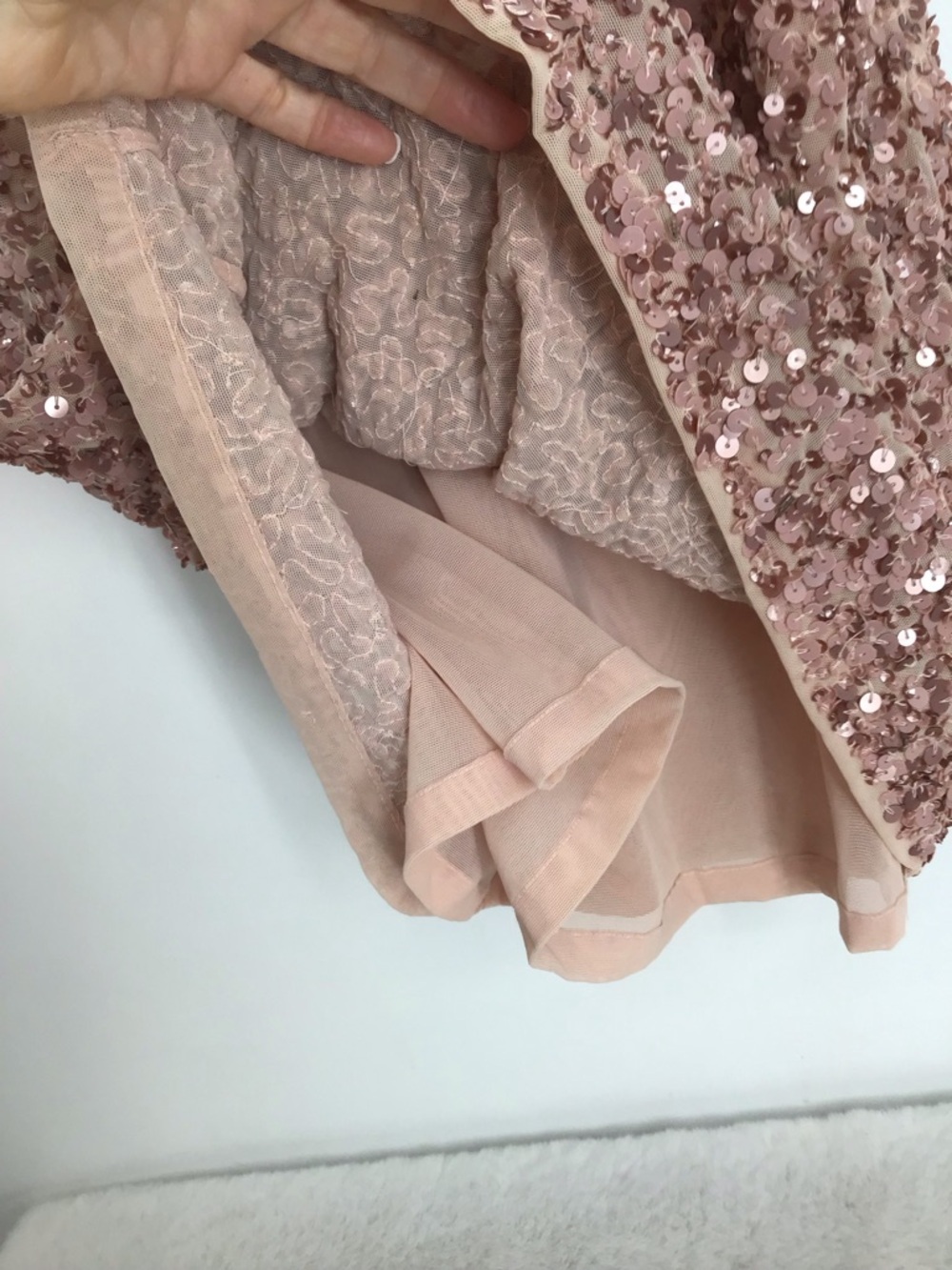 Alice + Olivia Kendra Sequined Beaded Mini Racerback Party Dress Pink Size XS - Picture 7 of 11